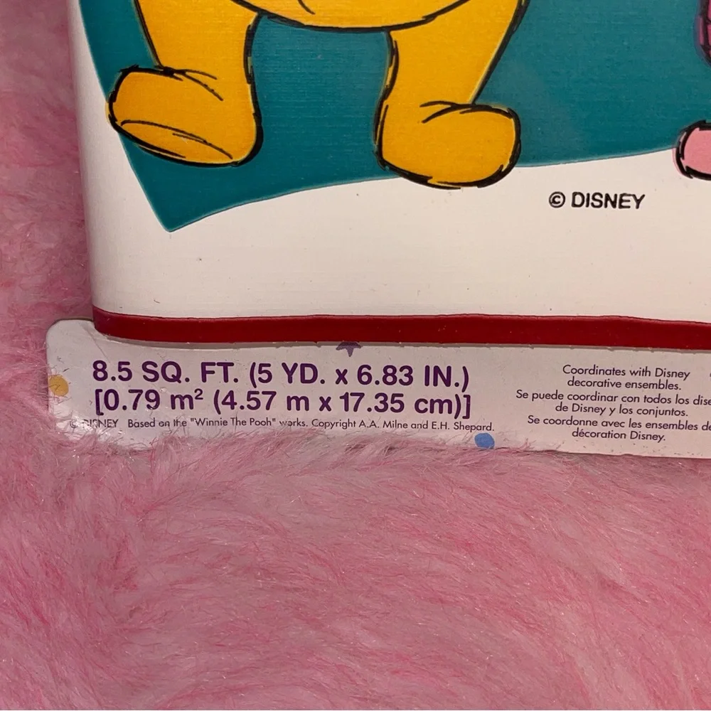 Vintage Y2K Winnie the Pooh decorative border wallpaper bedroom piglet Disney